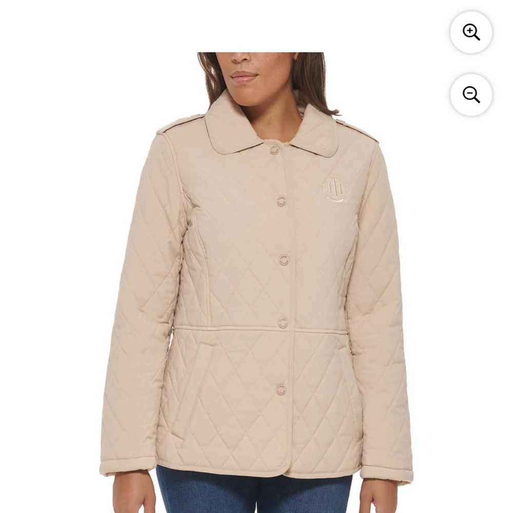 Tommy Hilfiger Beautiful Cream Color Quilted Jacket NWT XXL